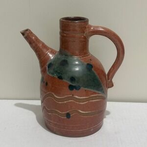 Handmade Ceramic Pitcher with Spout and Handle Artistic Glaze‎ Design